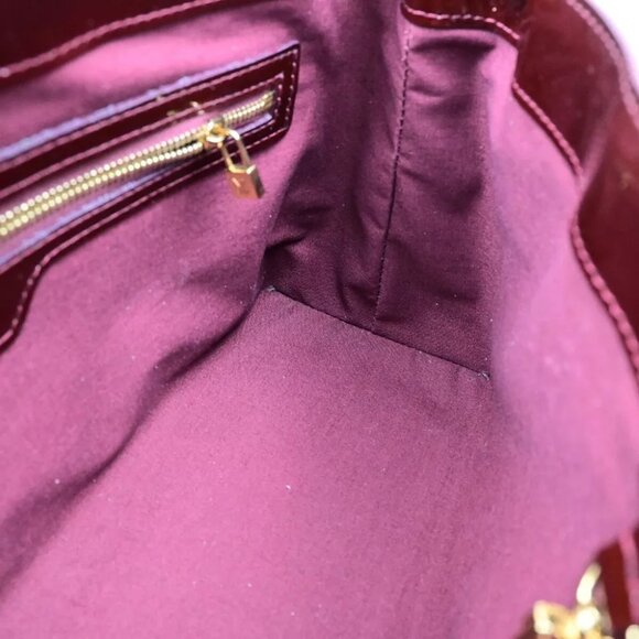 LOUIS VUITTON Wilshire PM Hand Bag Monogram Vernis Rouge Fauviste - Picture 13 of 14